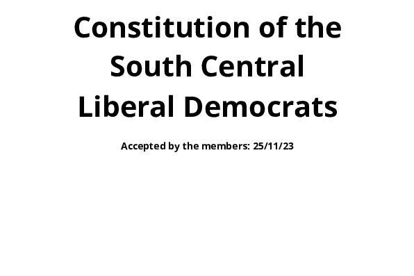Constitution South Central Liberal Democrats 2023