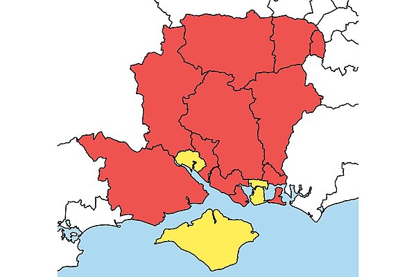 map of the south coast