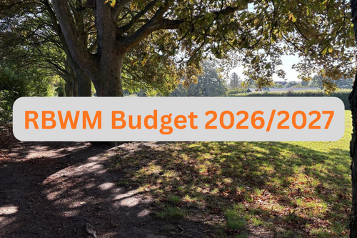 image of a park in RBWM with RBWM budget 2026/2027 label