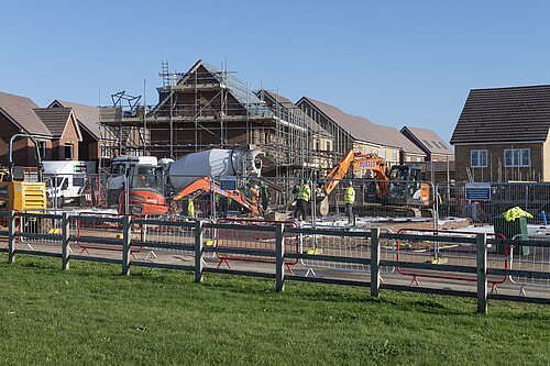 Houses being built