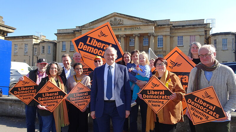 The Reading Liberal Democrats with party leader Sir Ed Davey MP