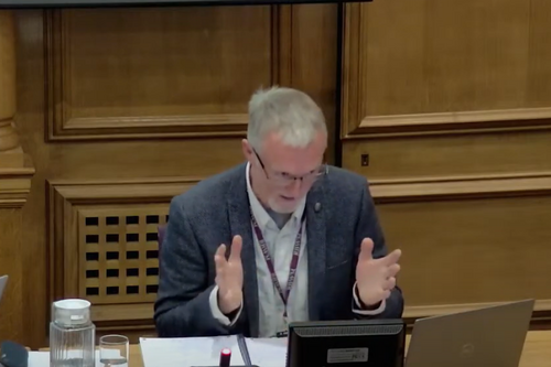 Cllr Mark Wilson speaking in Council 