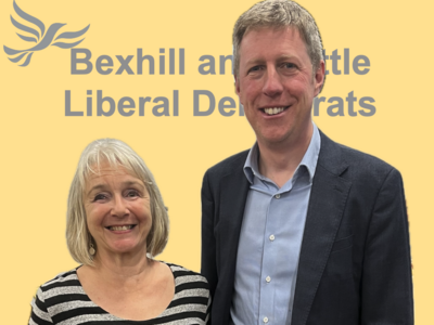 Cllr Kathryn Field with James MacCleary PPC for Lewes