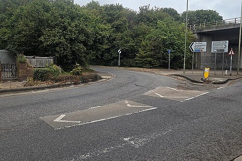 M27 slip at Delme roundabout