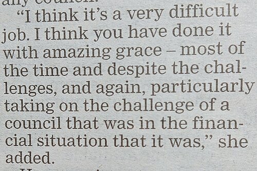 Lib Dem Leader about retiring Tory Council Leader