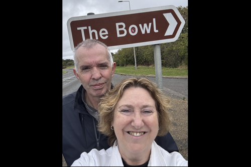 Cllr Jane Carr Leader of MKCC and Cllr Andy Carr at MK Bowl