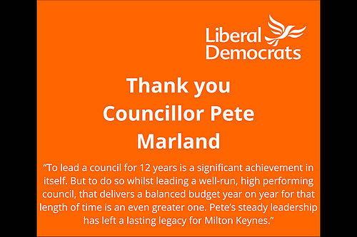 Thank you Councillor Pete Marland 